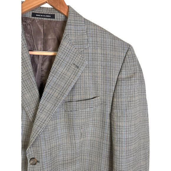 Lauren Ralph Lauren Men Houndstooth Plaid Blazer Lined Silk Blend Sport Coat 46R - Picture 6 of 15